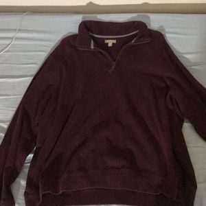 Red Quarter Zip sweatshirt